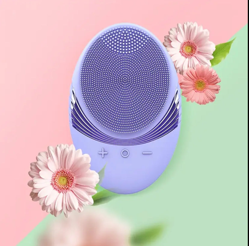 Electric soft silicone cleansing brush