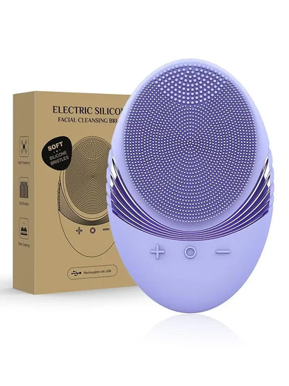 Electric soft silicone cleansing brush